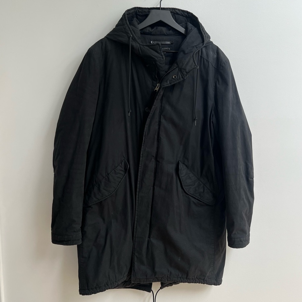 All Saints Men’s Black Parka Jacket